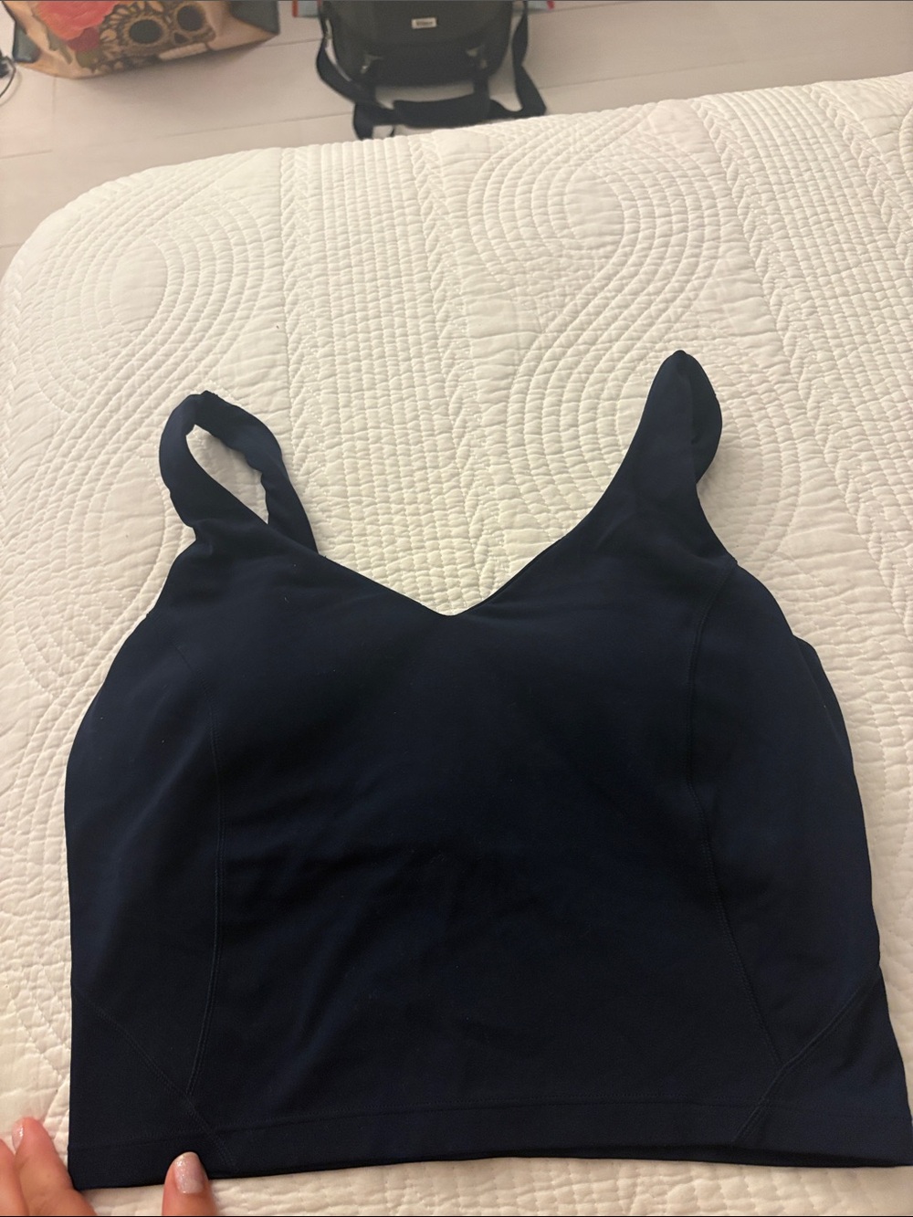 Align top Women's Seamless Navy  Crop Top